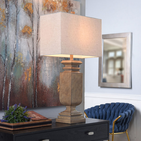 Wildon Home® Twerton Faux Wood Table Lamp Wayfair